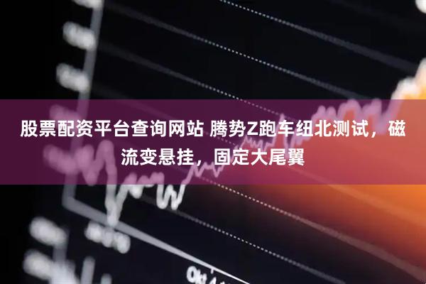 股票配资平台查询网站 腾势Z跑车纽北测试，磁流变悬挂，固定大尾翼